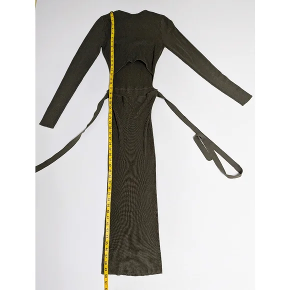 ZARA Knit Cutout Back Midi Dress Women's Size M - Picture 13 of 16